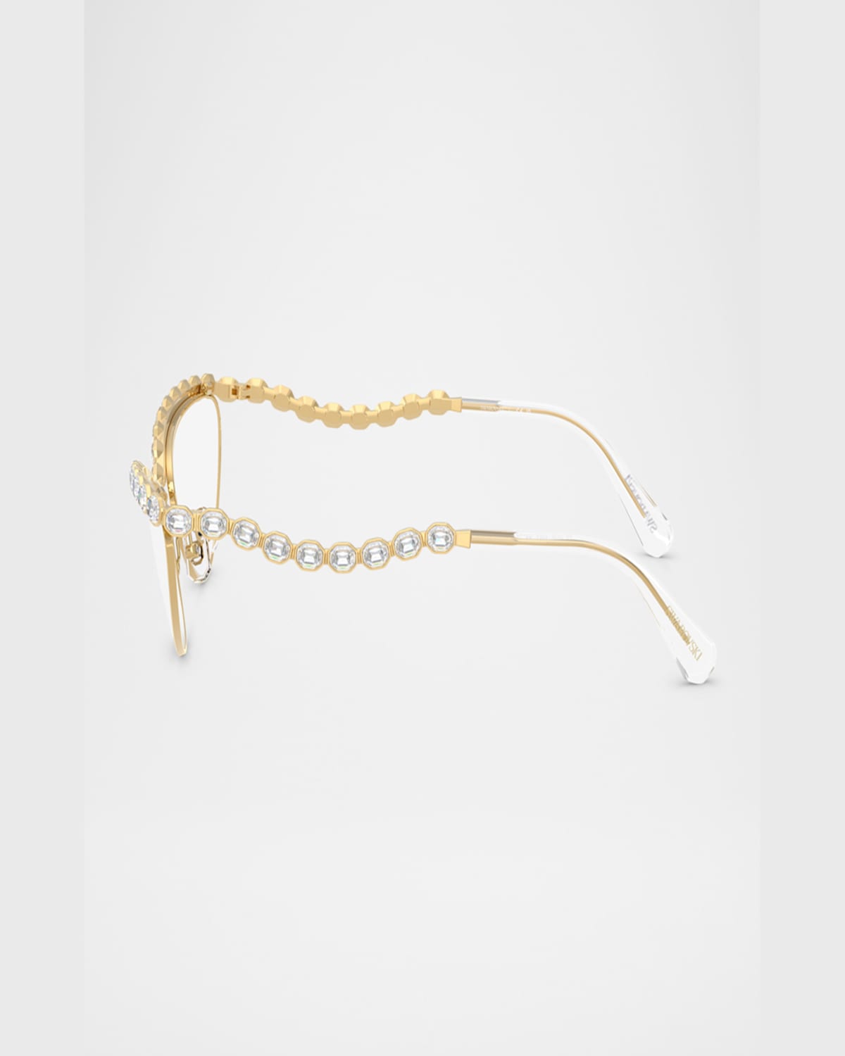 Shop Swarovski Sk1030 Crystal Cat-eye Metal Optical Frames