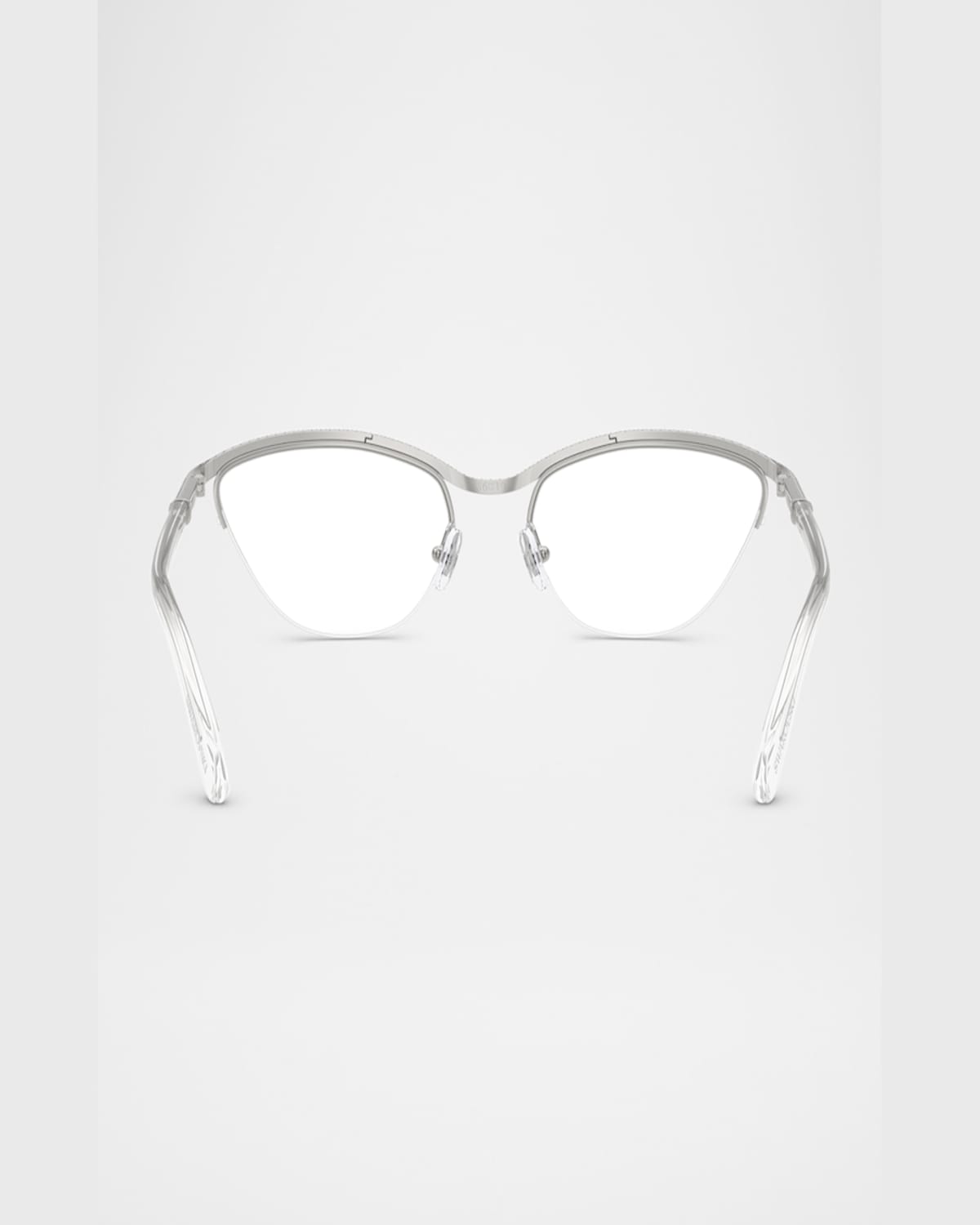 Swarovski Sk1026 Metal Oval Optical Glasses In Silver
