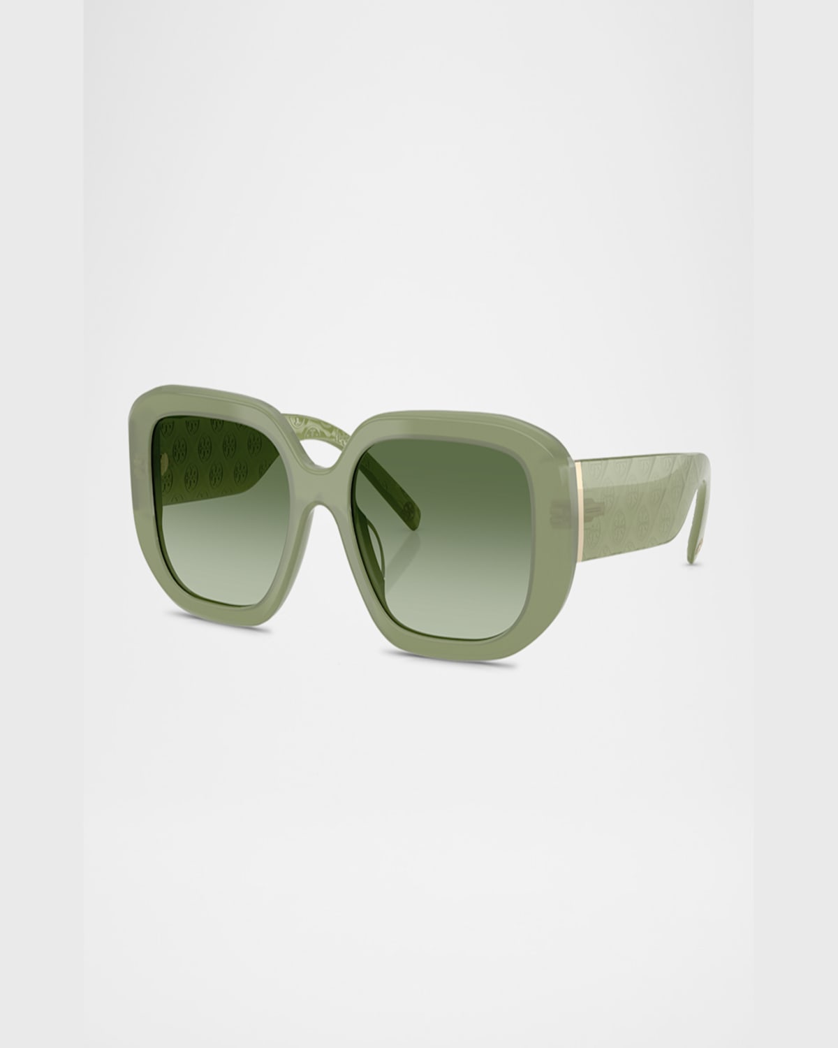 Tory Burch Ty7218u Square Acetate Sunglasses In Green Gradient