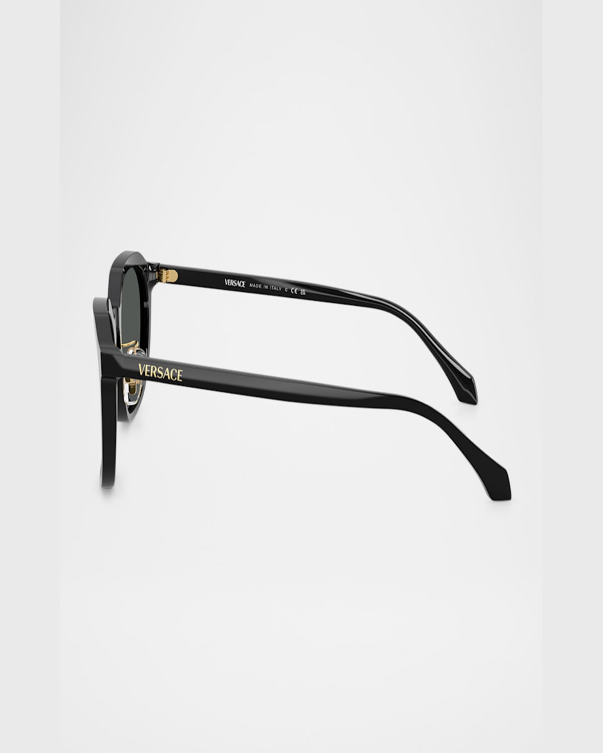 Versace Men's Ve4493d Round Sunglasses In Black