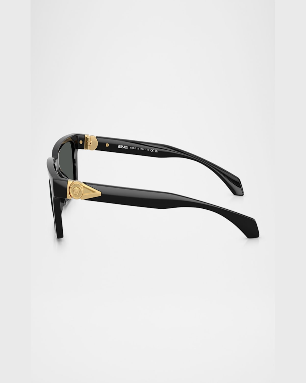 Versace 55mm Rectangular Sunglasses In Black