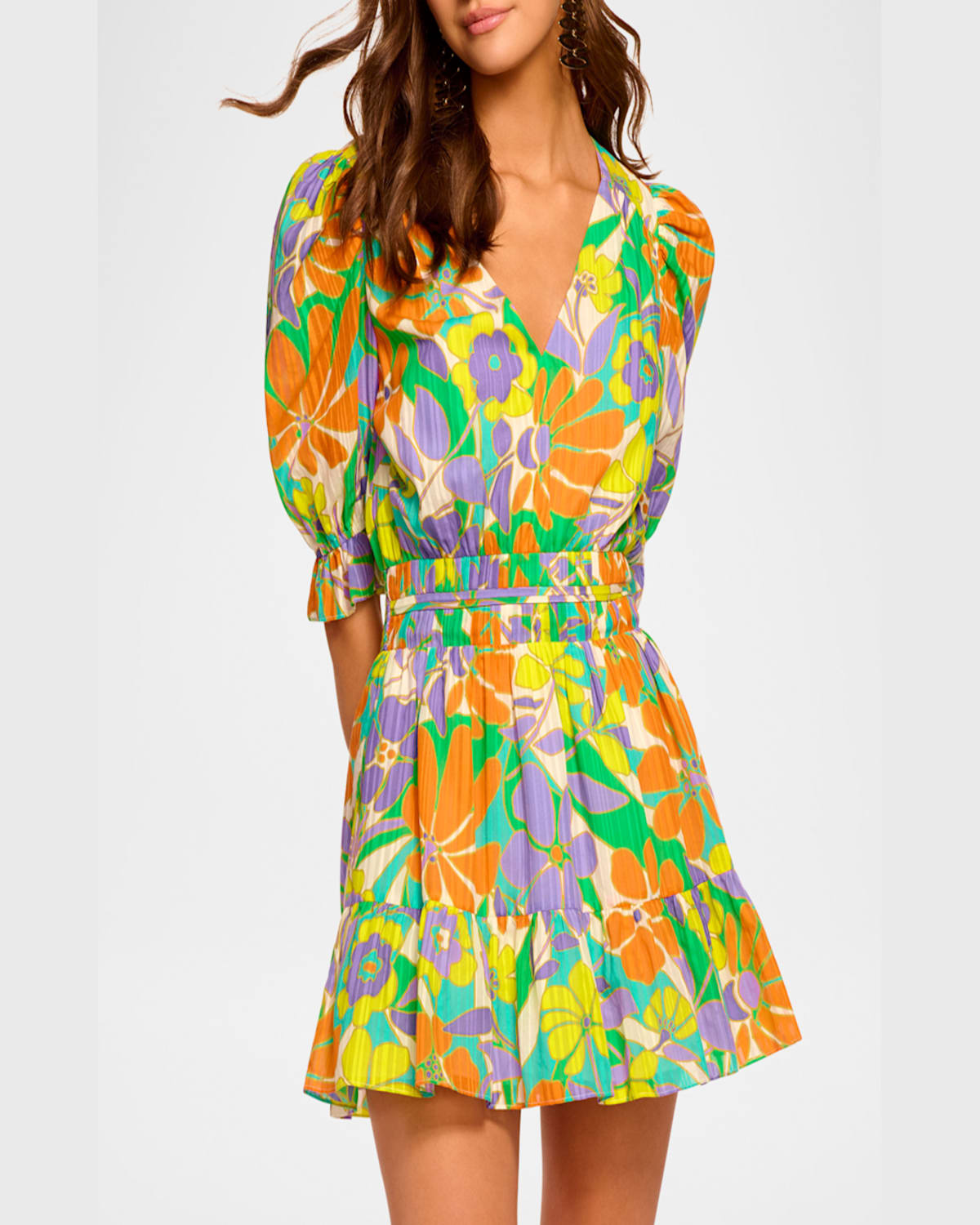 RAMY BROOK RETRO GARDEN SUSAN MINI DRESS 
