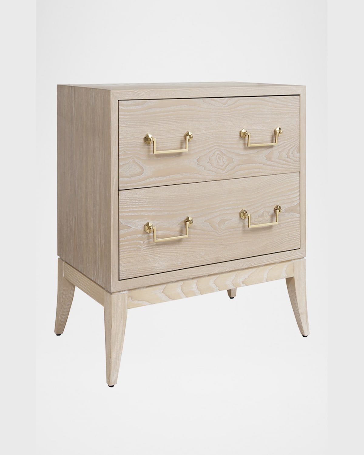 Worlds Away Kenna 2-drawer Side Table In Natural