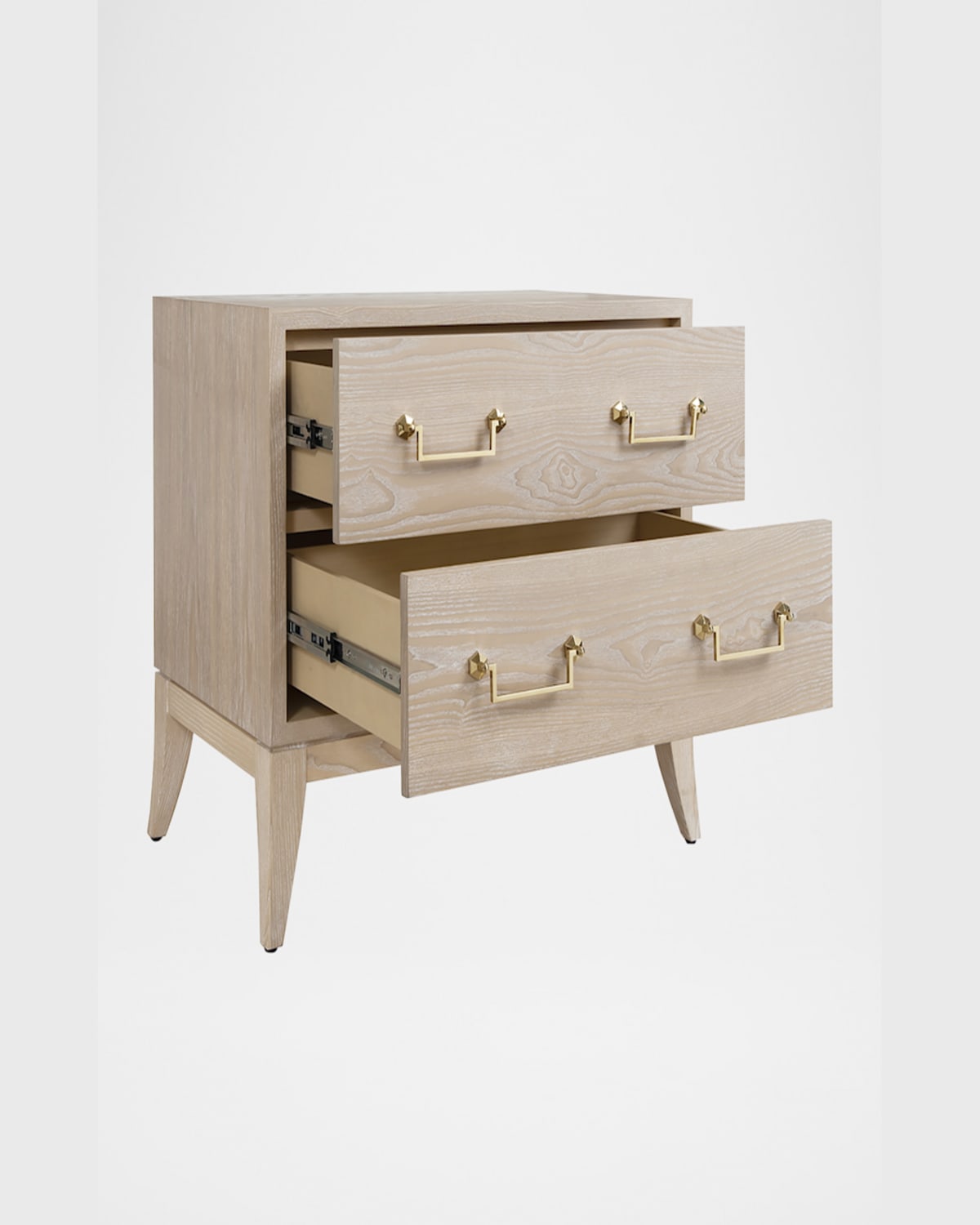 Worlds Away Kenna 2-drawer Side Table In Natural