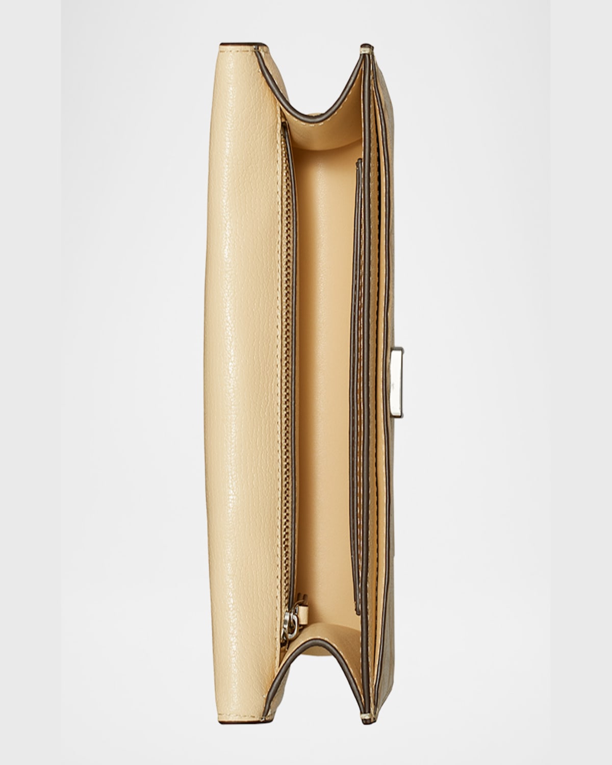 Tory Burch Fleming Small Convertible Leather Shoulder Bag In Vanilla Soft Serve