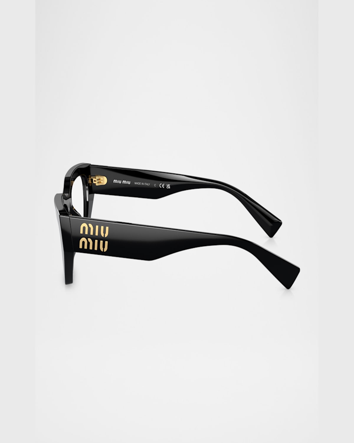 Miu Miu Mu 03xv Acetate Rectangular Optical Glasses In Black