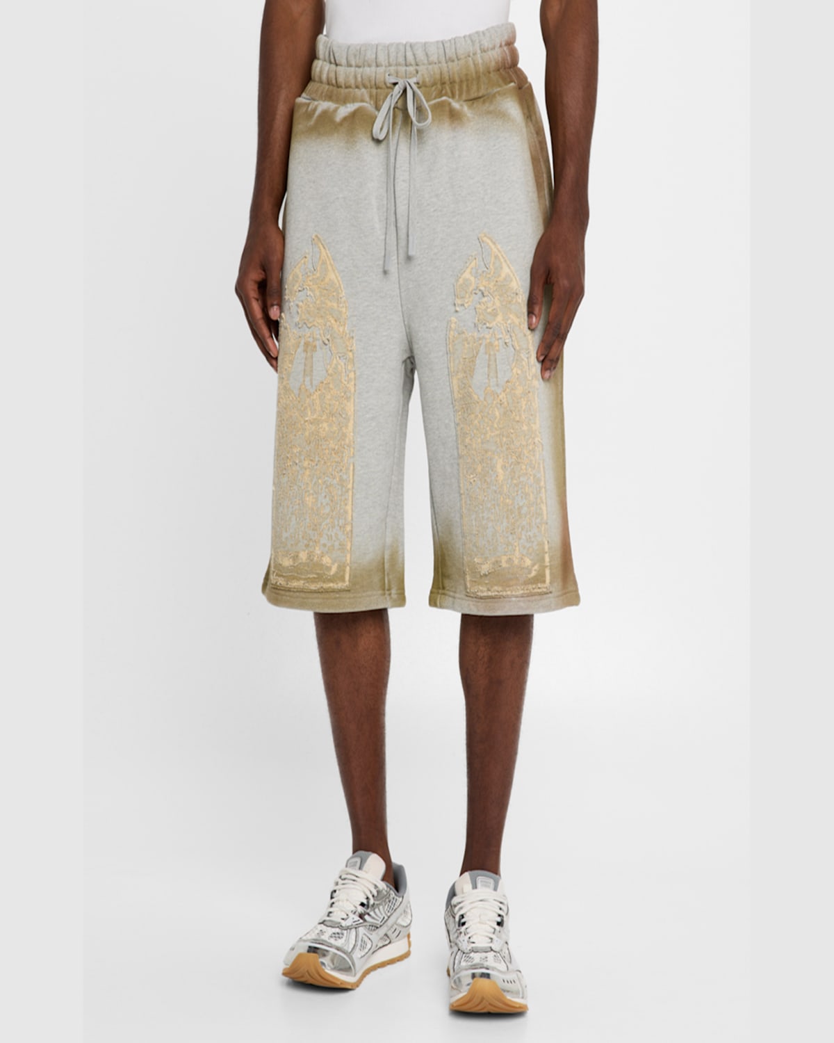 Who Decides War Gray Signature Mechanic Shorts In Vintage Grey