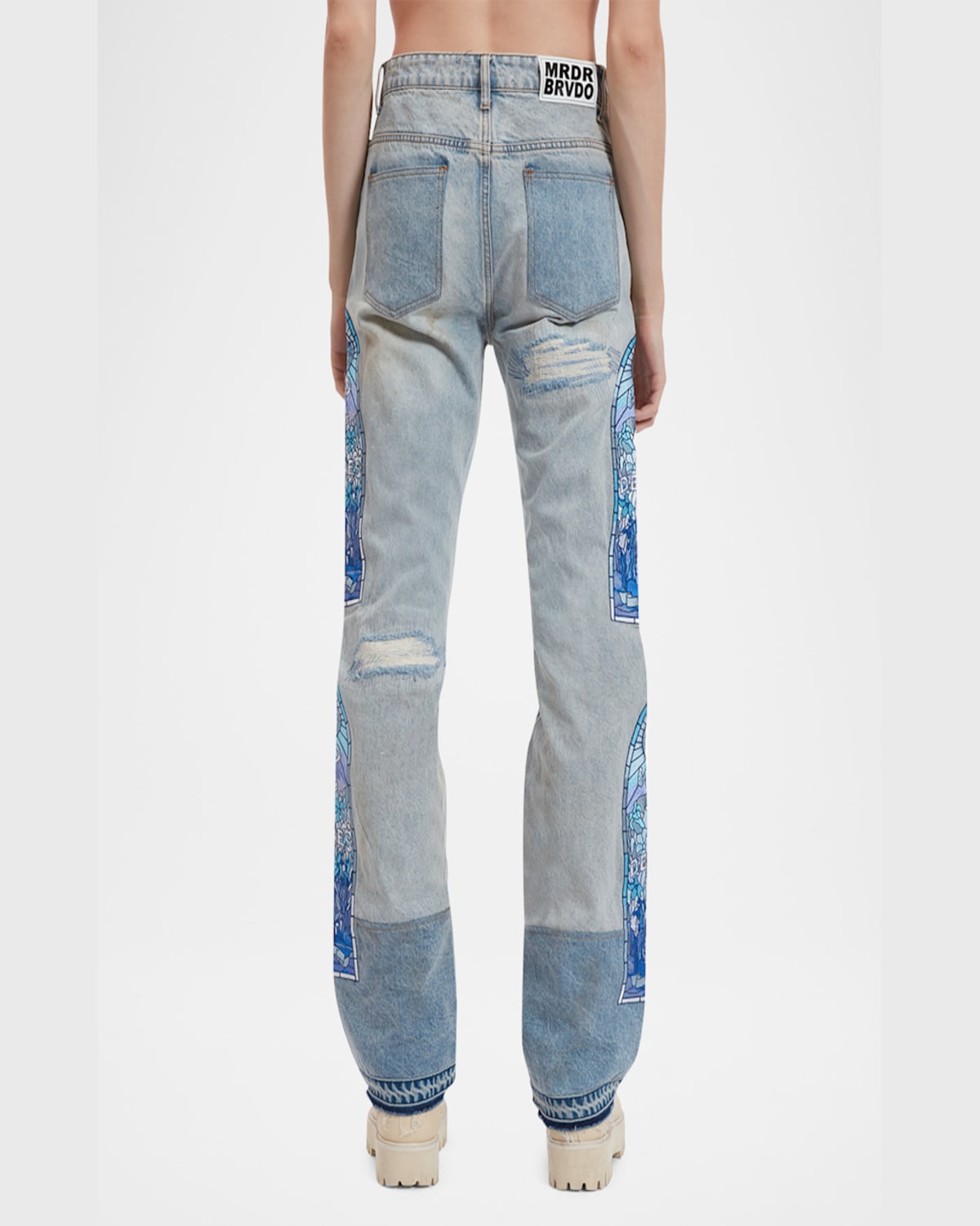 Who Decides War Men's Winter Mechanic Distressed Jeans In Sky