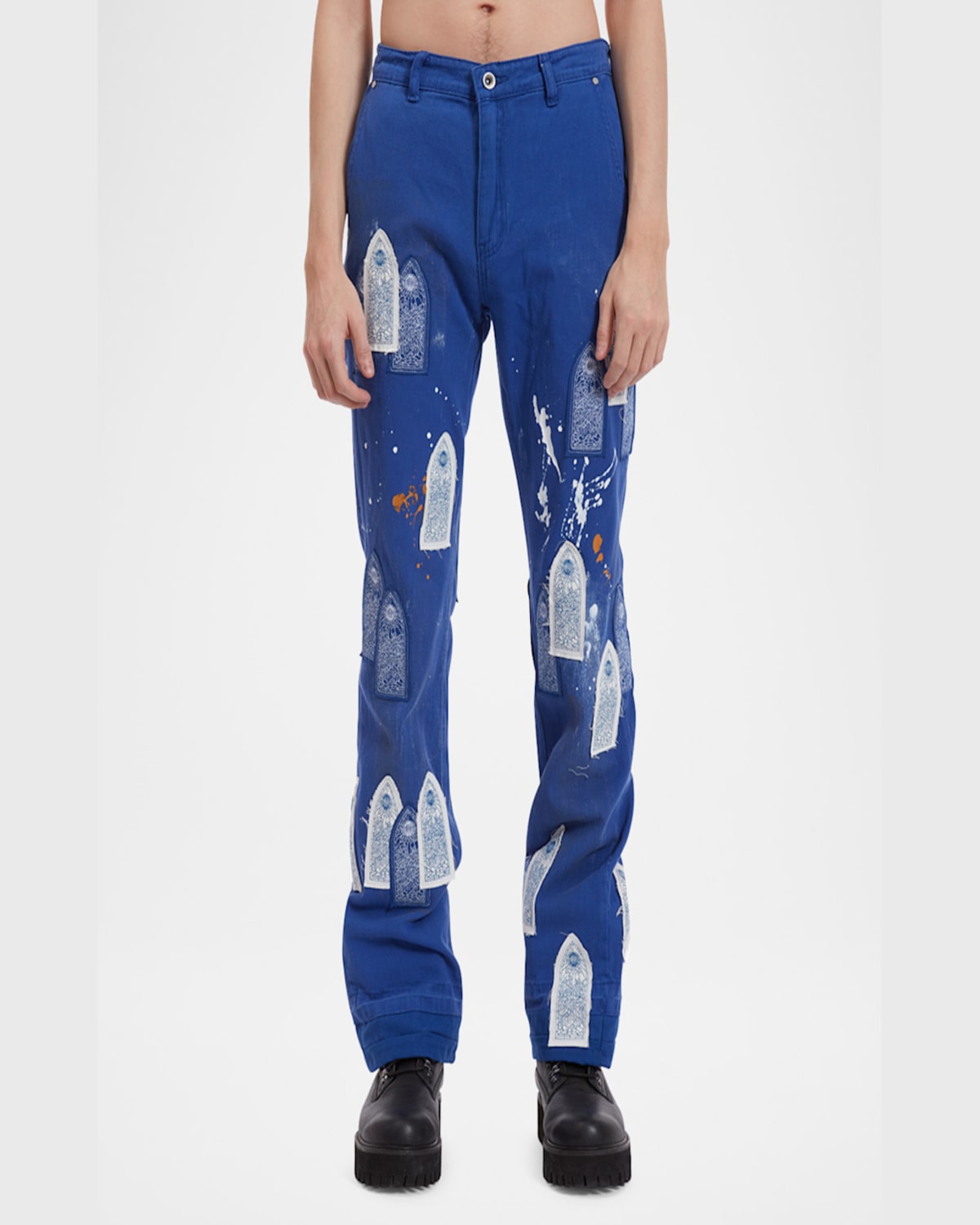 Who Decides War Sky Painter Carpenter Trousers In Indigo
