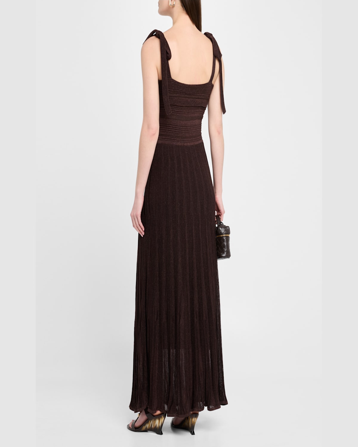 Zimmermann Lucky Metallic Ribbed Stretch-knit Maxi Dress