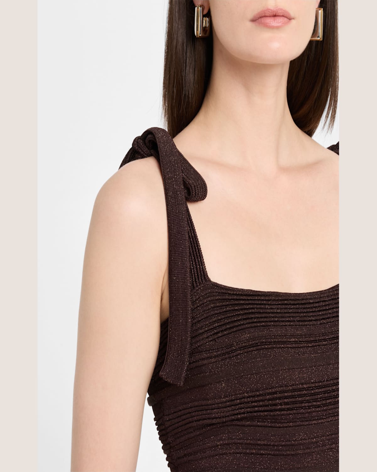 Zimmermann Lucky Metallic Ribbed Stretch-knit Maxi Dress