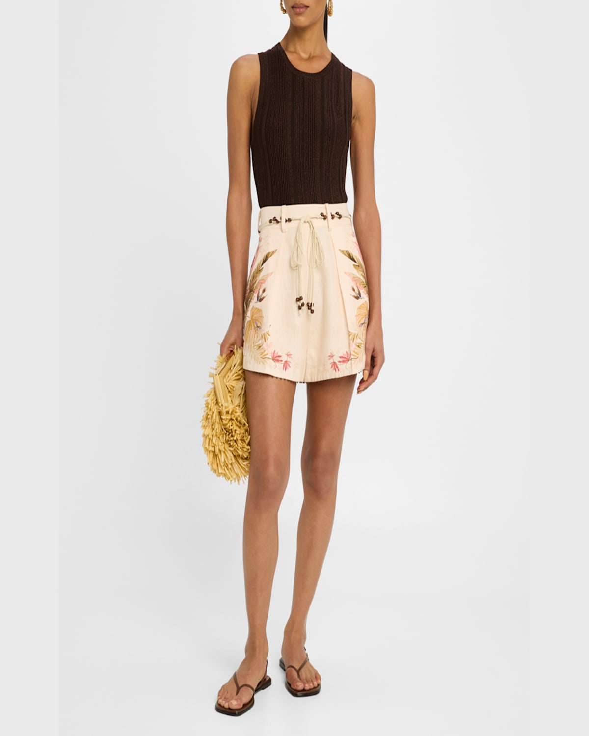 ZIMMERMANN LUCKY METALLIC RACER TANK TOP 