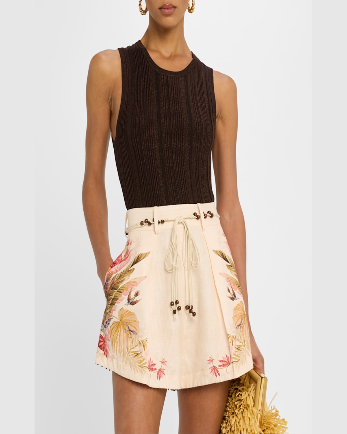 ZIMMERMANN LUCKY METALLIC RACER TANK TOP 