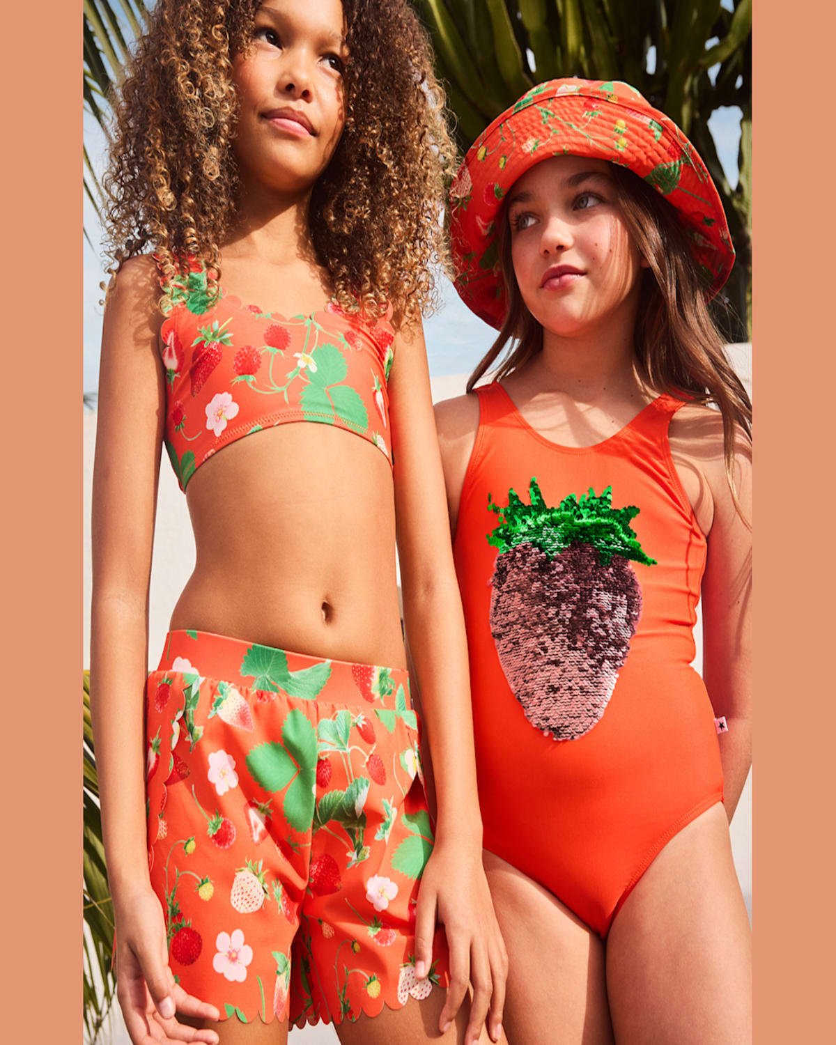 Molo Kid's Nadia Bucket Hat In Strawberry Red