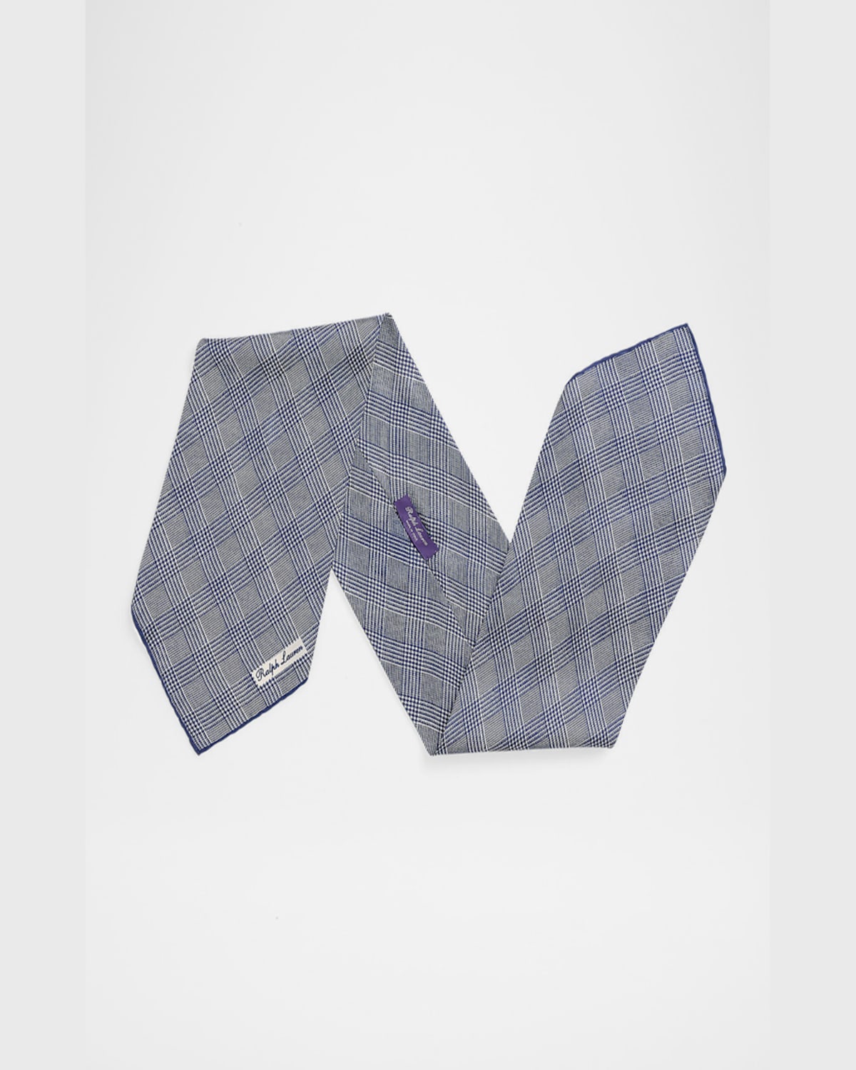 Ralph Lauren X Neiman Marcus Men's Glen Plaid Neckerchief In Navy