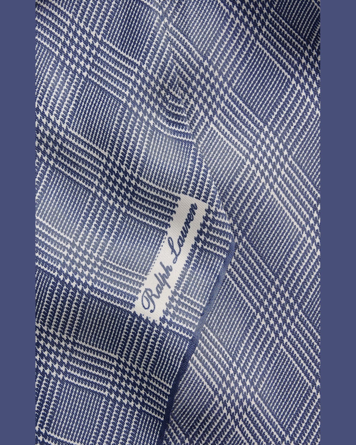 Ralph Lauren X Neiman Marcus Men's Glen Plaid Neckerchief In Navy