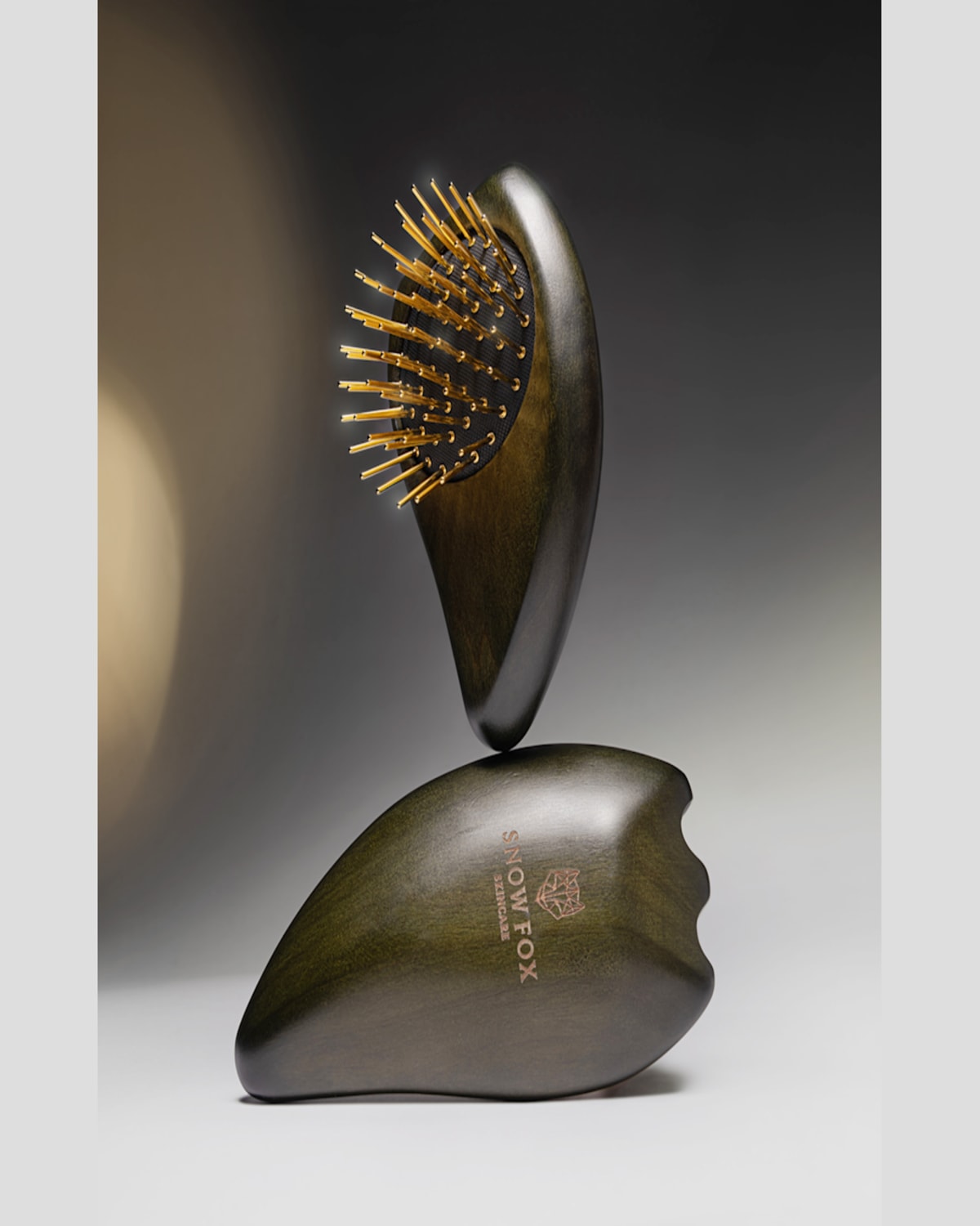 Snow Fox Gua Sha Hair And Scalp Brush Ghost Edition