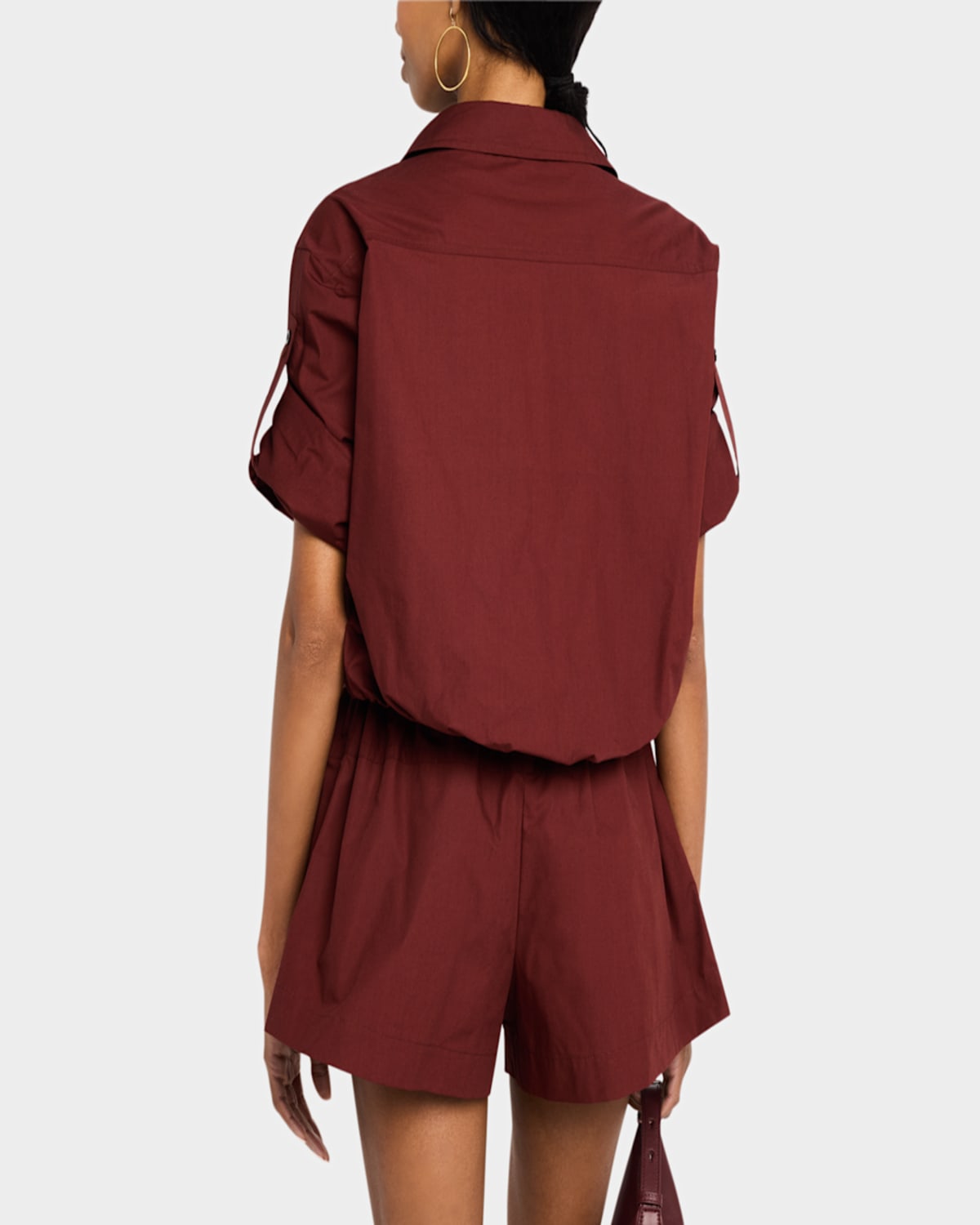 A.l.c Leo Gathered Button-front Top