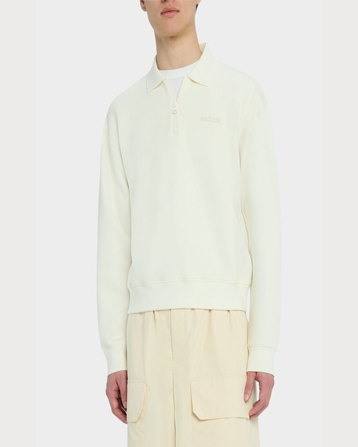 Mackage Men's Felix Quarter-zip Sweater In Cream
