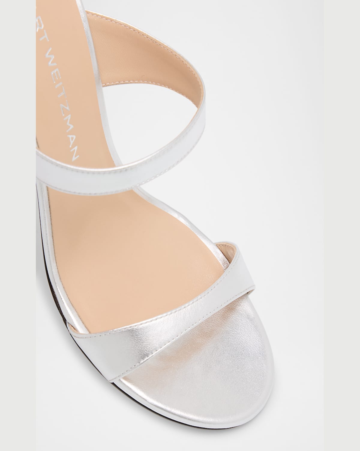 Stuart Weitzman Nudist Metallic Dual-band Slide Sandals