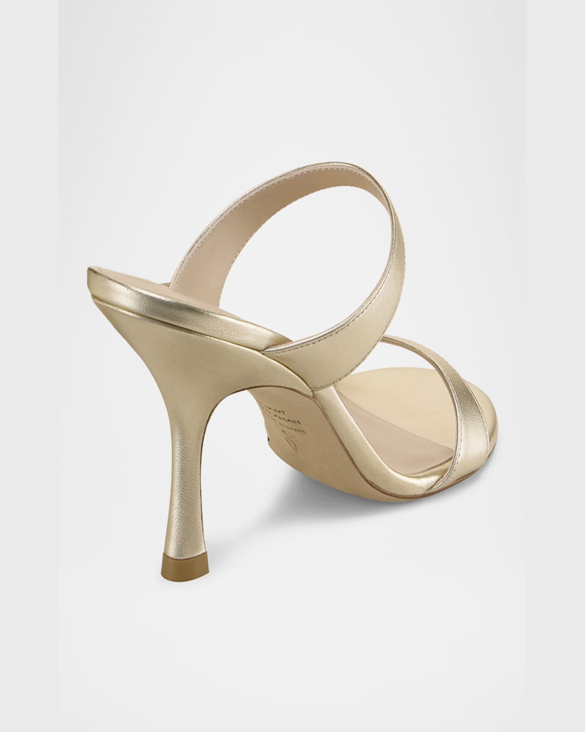 Stuart Weitzman Nudist Metallic Dual-band Slide Sandals