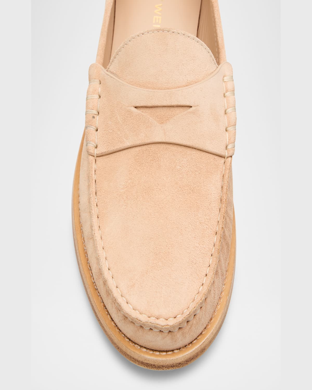 Stuart Weitzman Lottie Suede Penny Loafers