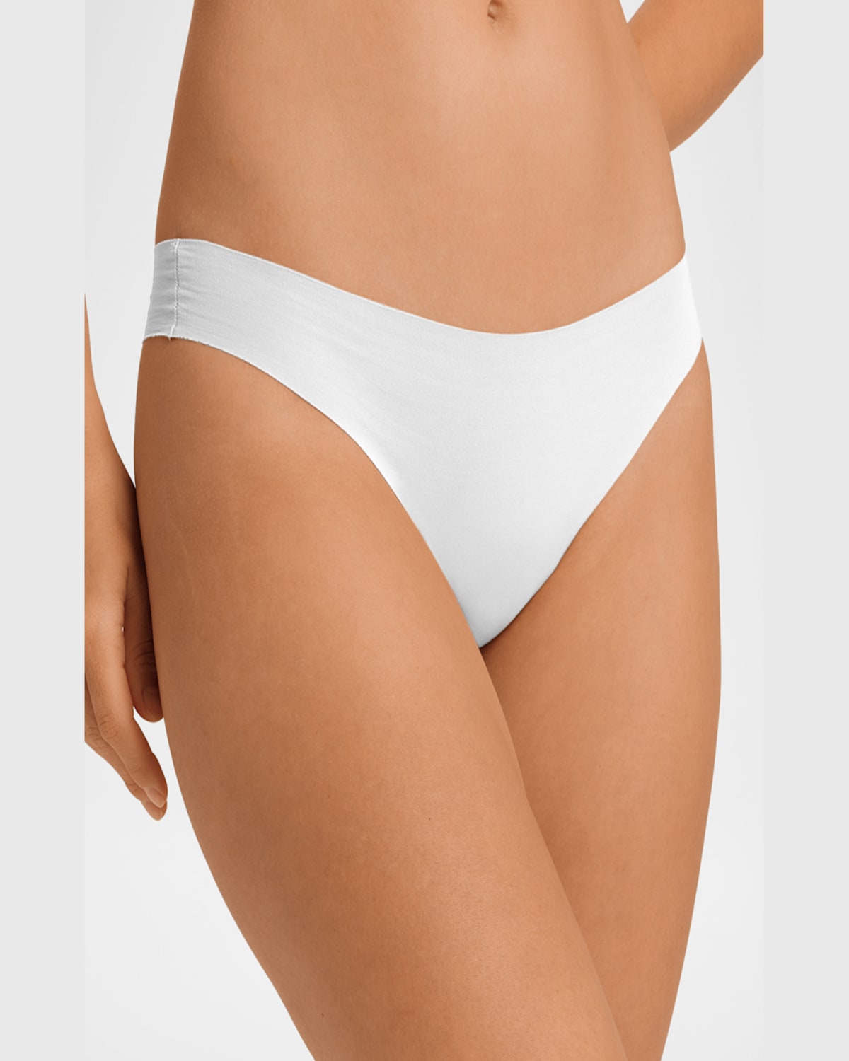 Hanro Invisible Cotton High-cut Briefs In White