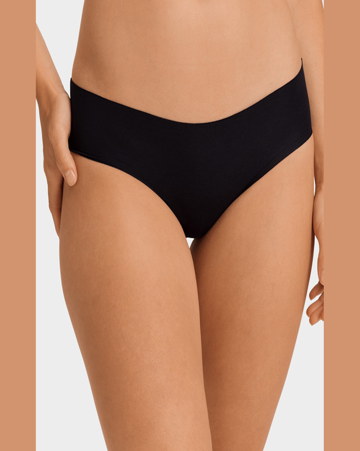 HANRO INVISIBLE COTTON HIGH-CUT BRIEFS 