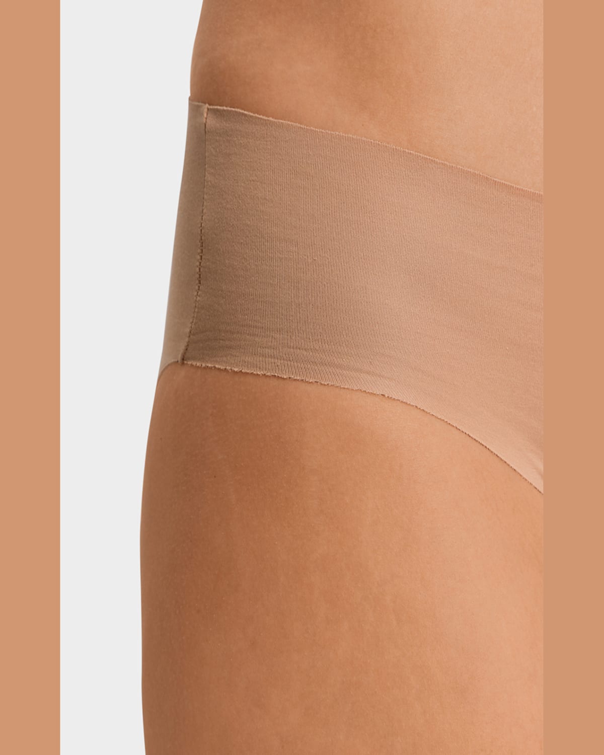 Hanro Invisible Cotton Full Mid-rise Briefs In Beige