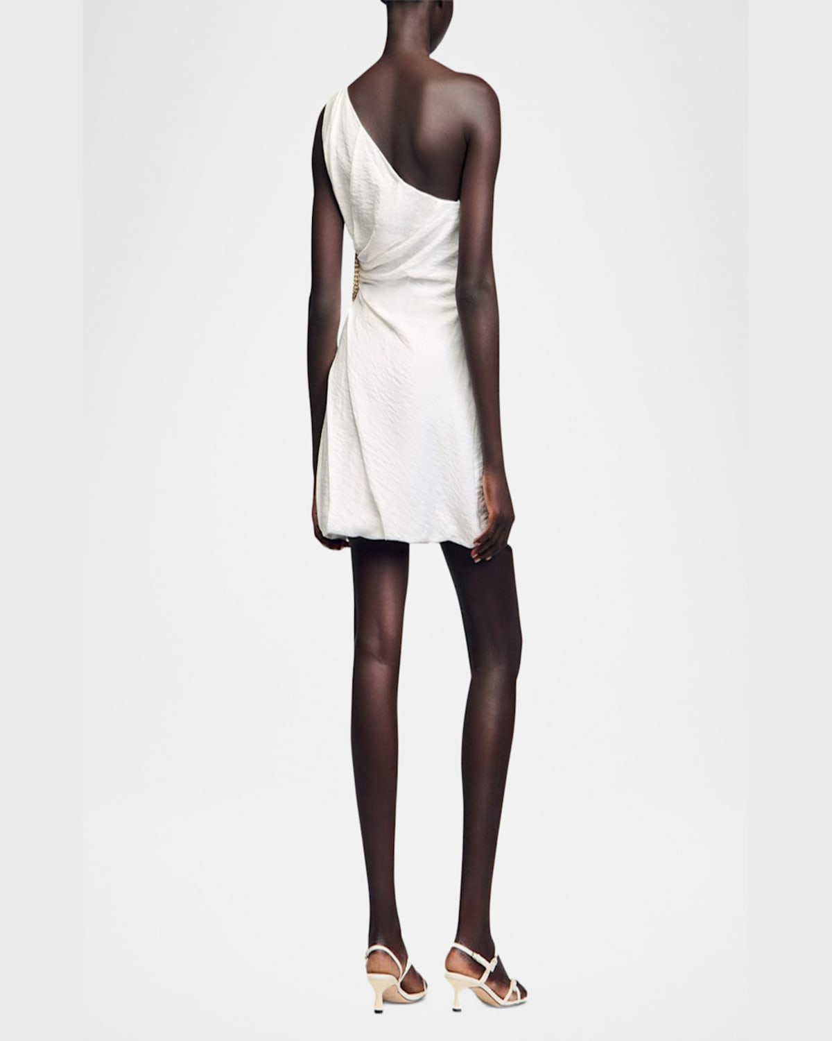 Sandro Dalida Asymmetric Embellished Cutout Mini Dress