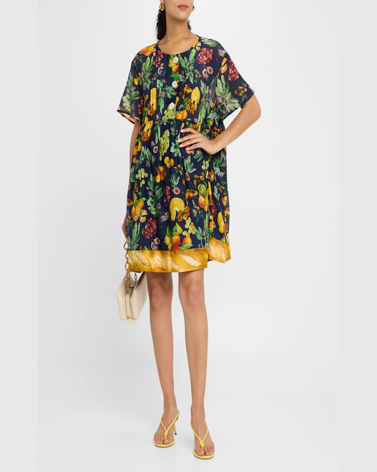 Rachel Antonoff Howard Short-sleeve Mini Dress In Marie The Baguettes