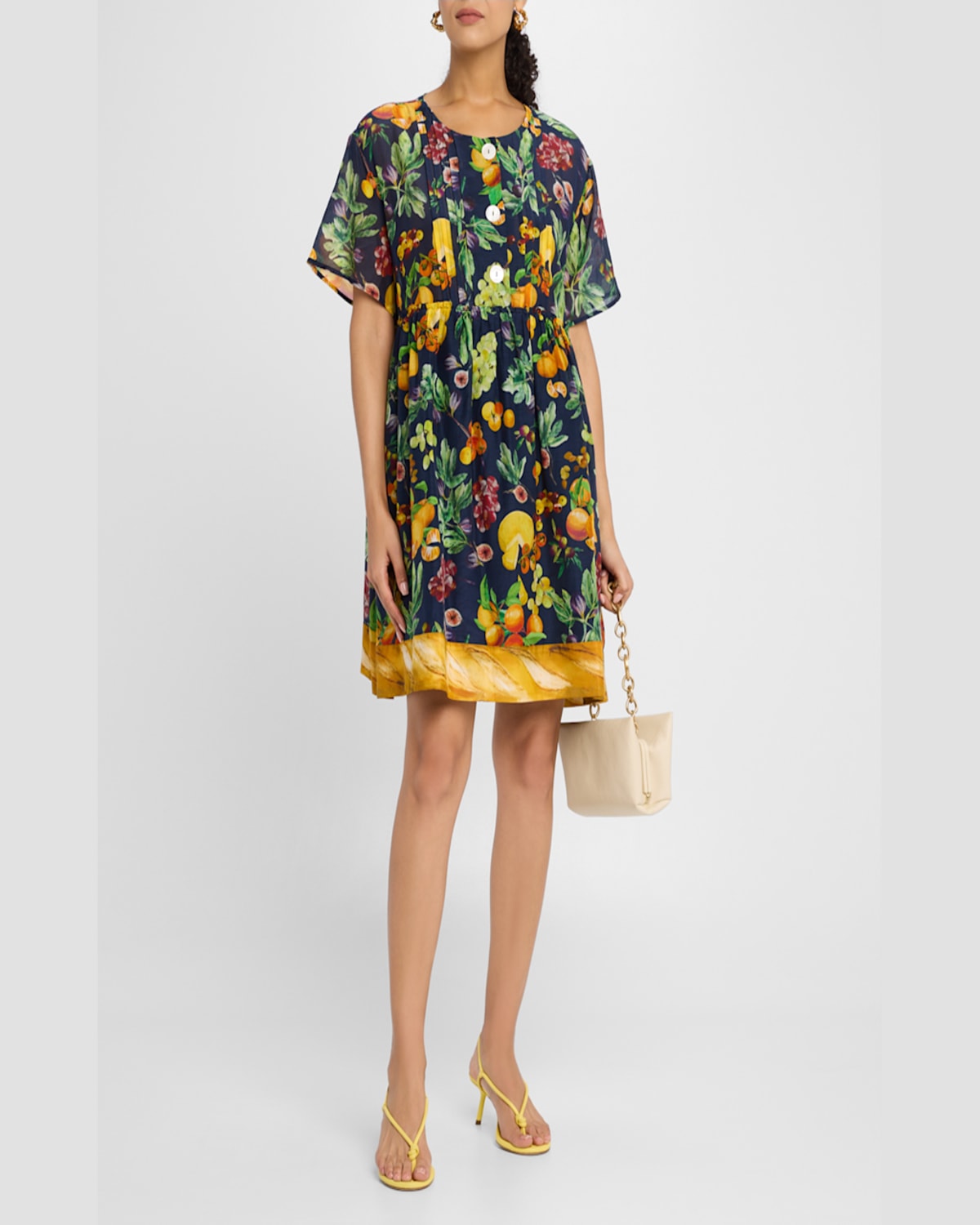 Rachel Antonoff Howard Short-sleeve Mini Dress In Marie The Baguettes