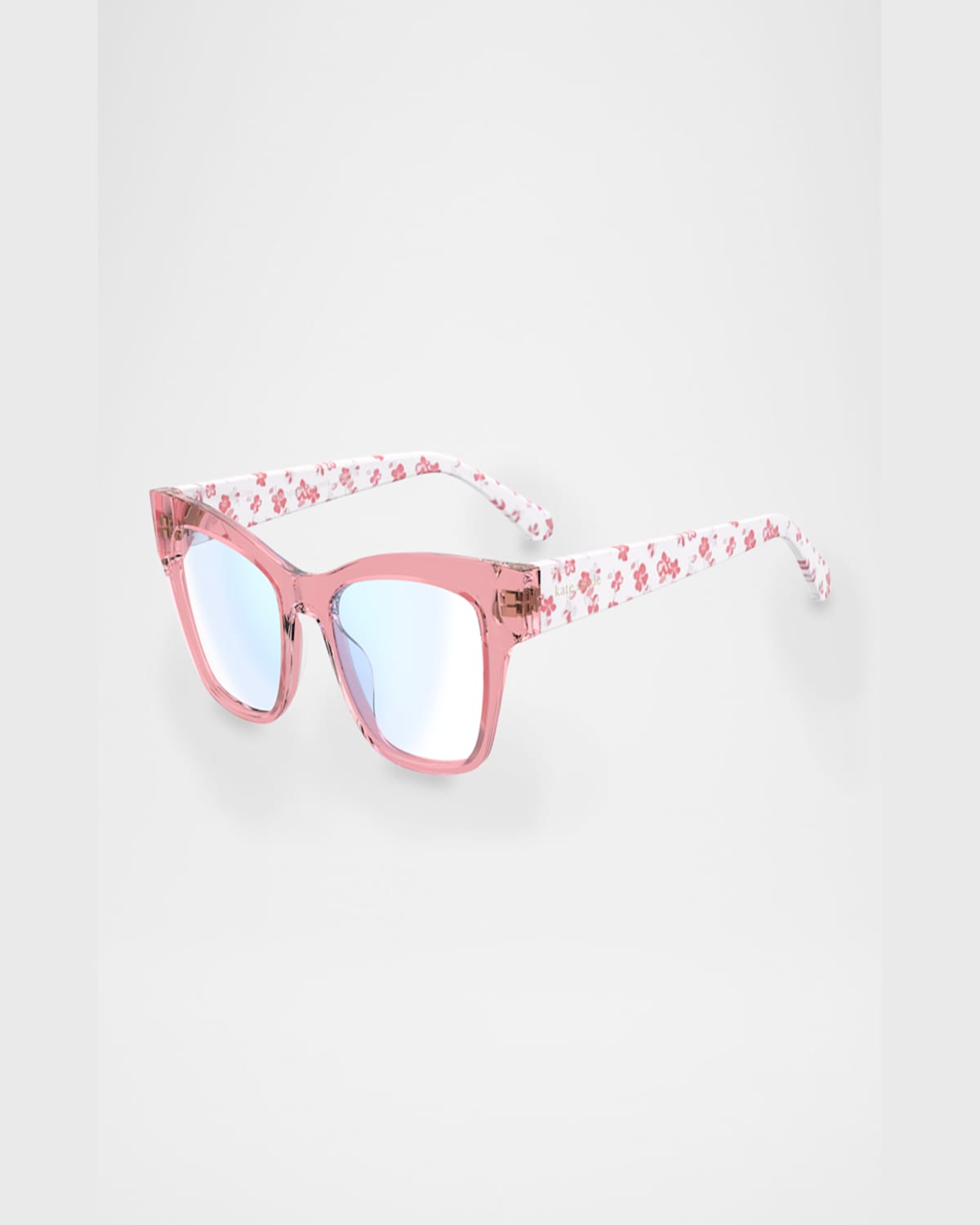 Kate Spade Myno Cat Eye Blue Block Reading Glasses In Pink