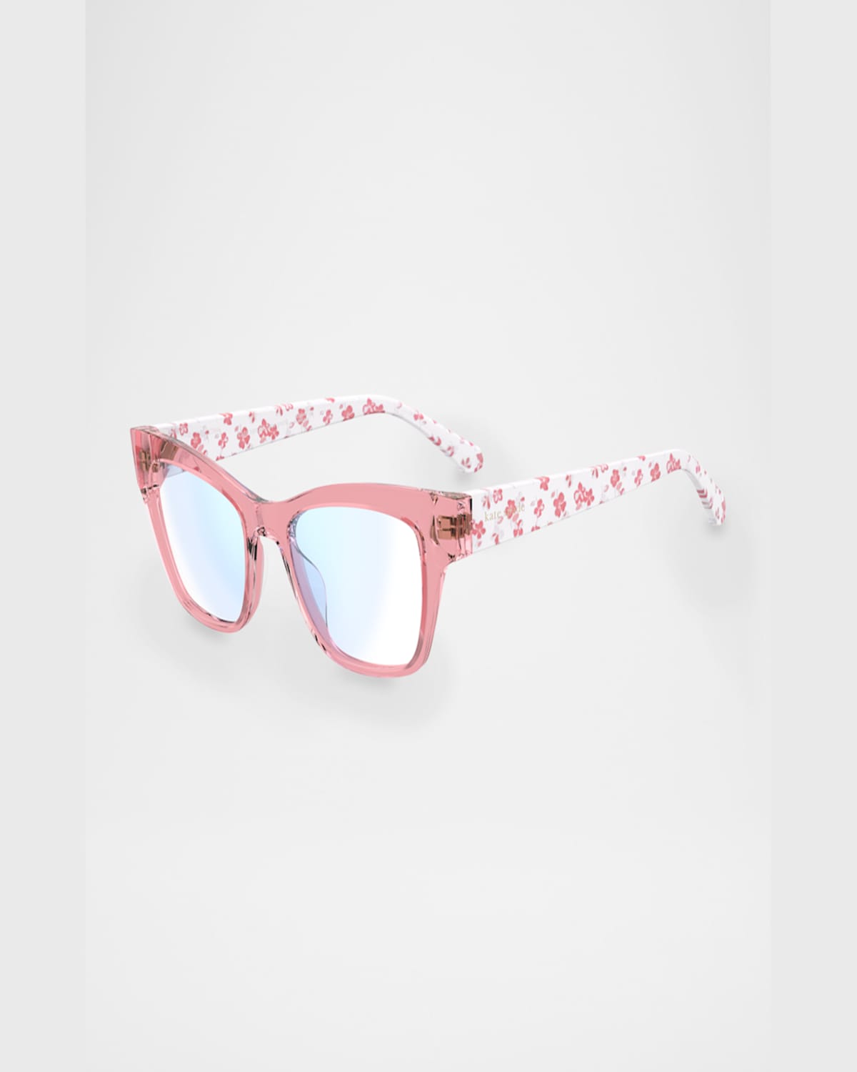 Kate Spade Myno Cat Eye Blue Block Reading Glasses In Pink