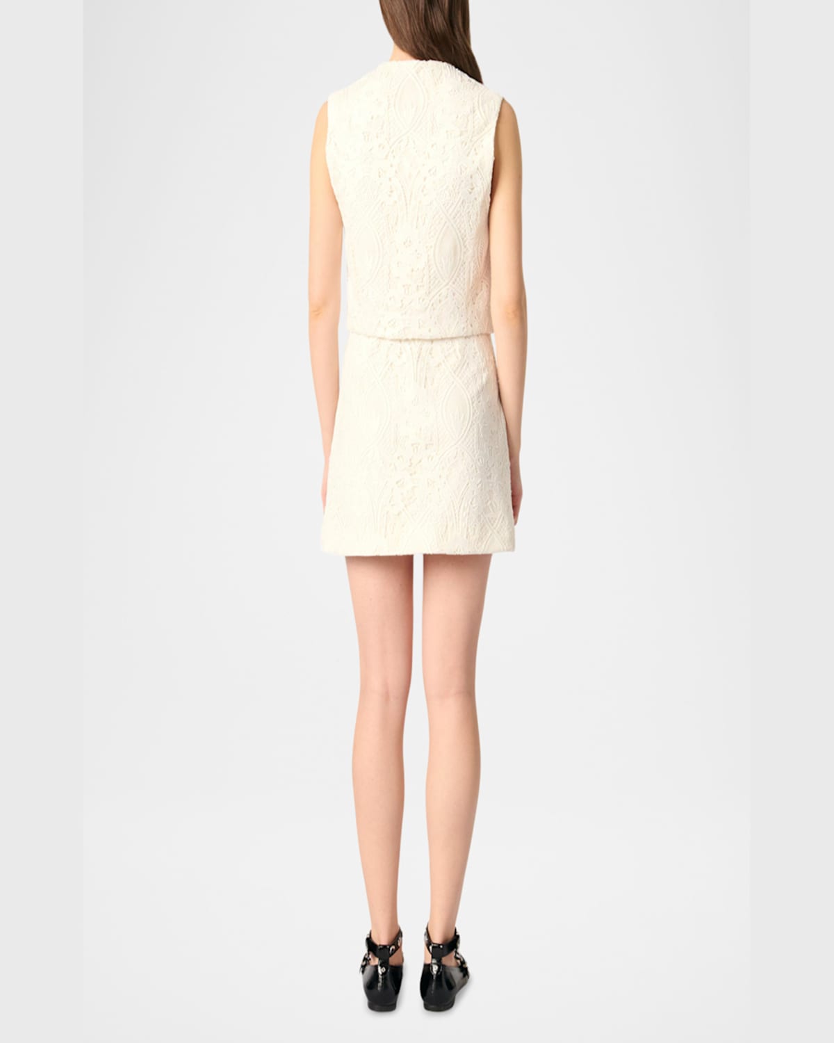 MAJE VIRENDANA FLORAL LACE VEST