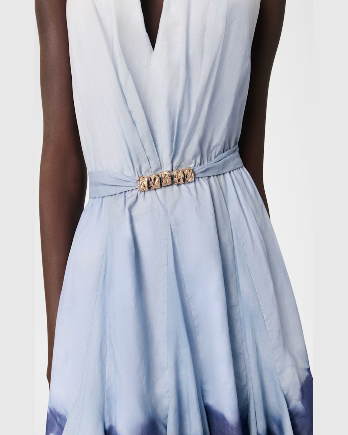 Shop Maje Riciela Tie-dye Halter Mini Dress In Blue Tie Dye Print