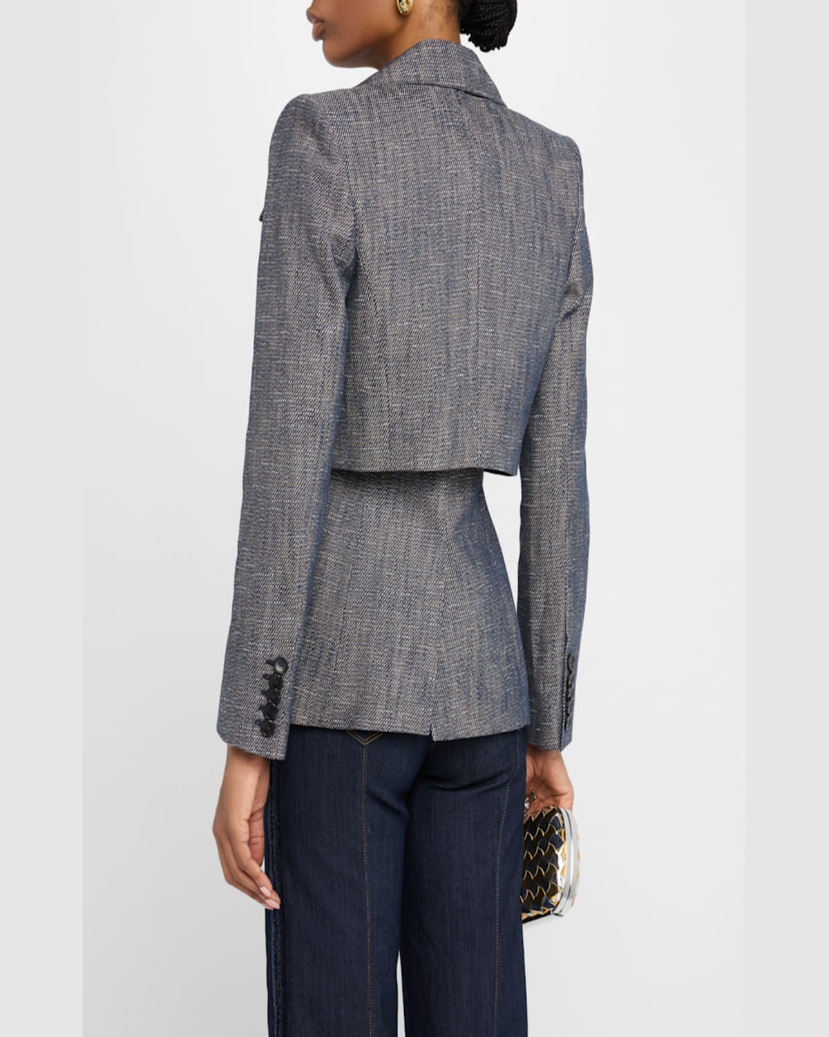 Amir Taghi Cece Blazer In Dark Blue