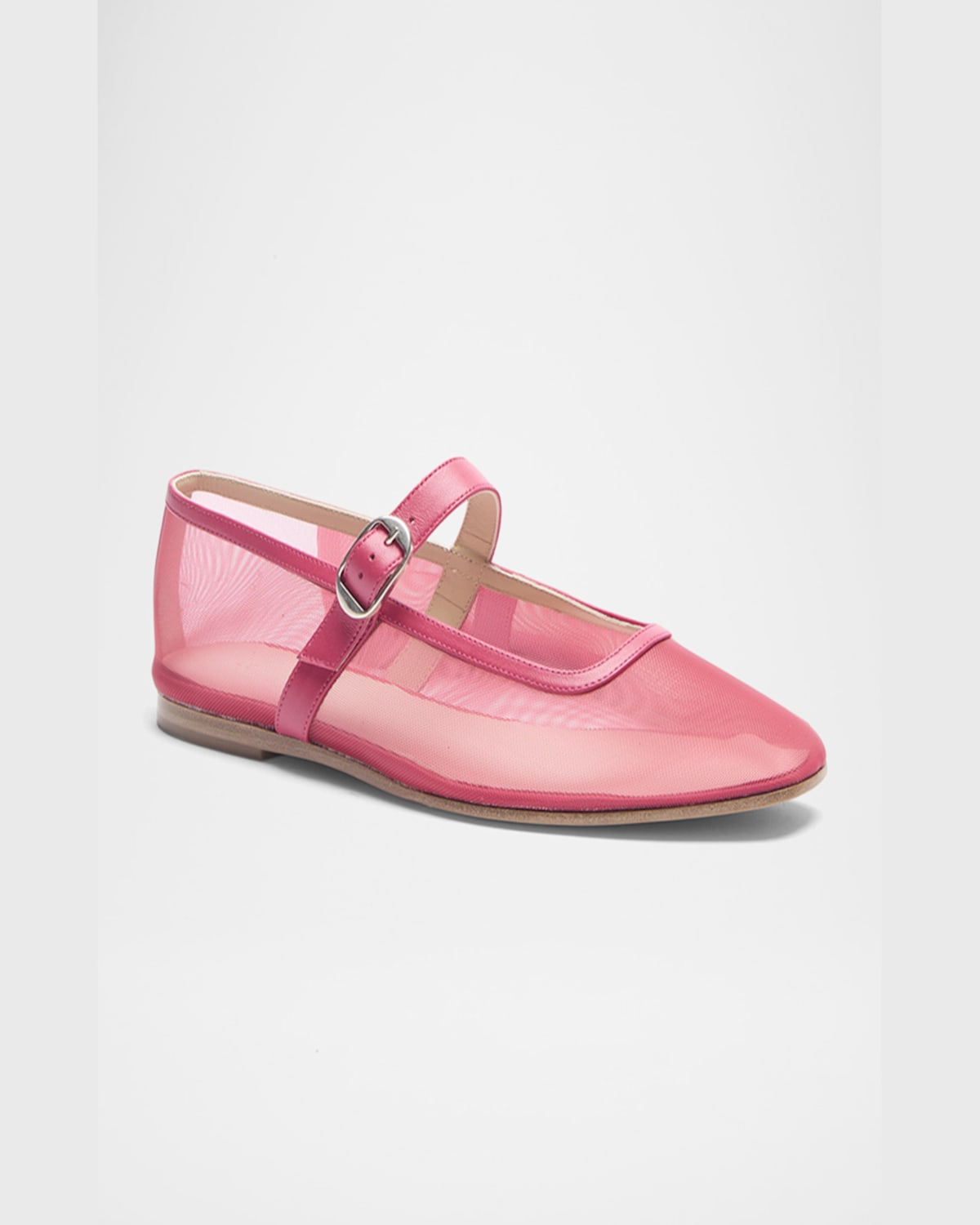 Le Monde Beryl Mesh Mary Jane Ballerina Flats In Pink