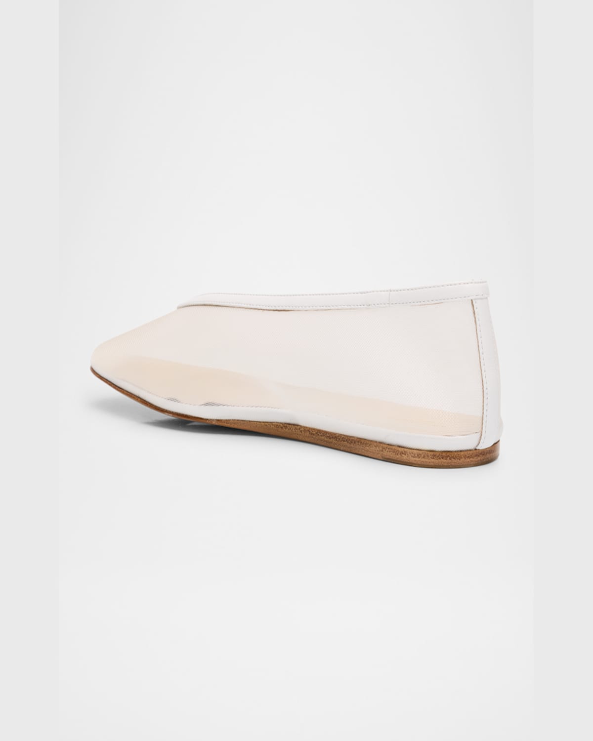 Shop Le Monde Beryl Luna Mesh Ballerina Flats In White