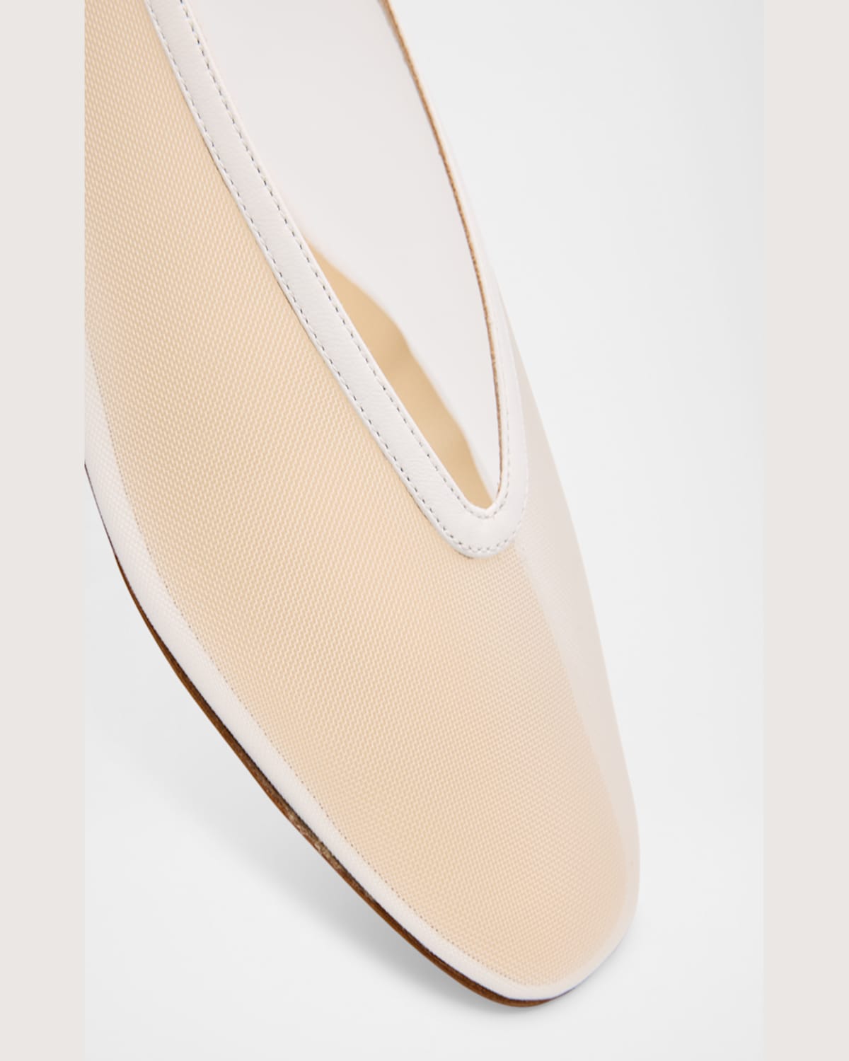 Shop Le Monde Beryl Luna Mesh Ballerina Flats In White