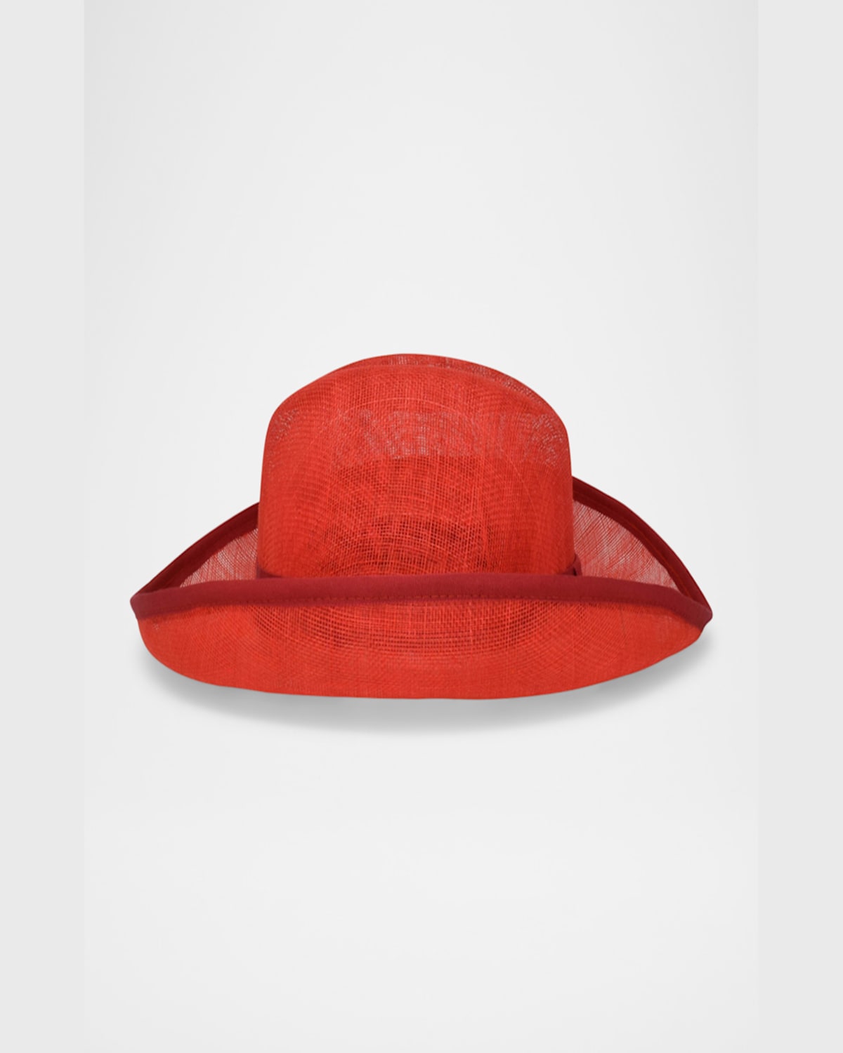 Gigi Burris Belle Mesh Cotton Fedora Hat In Red