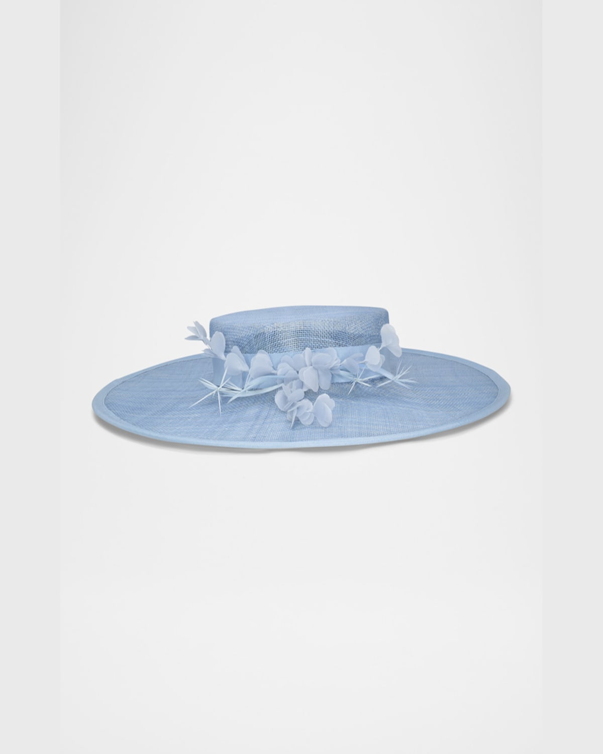 Gigi Burris Calista Mesh Wide Brim Hat In Powder Blue