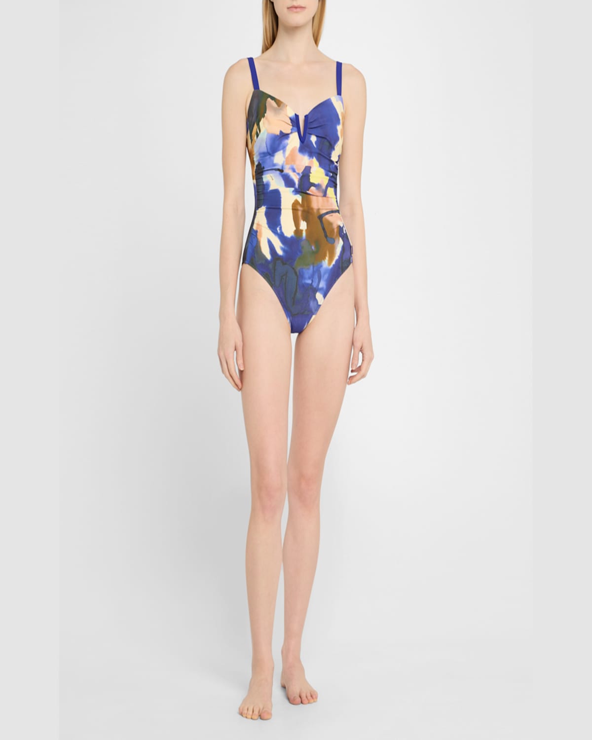 Shop Shan Marrakech Underwire One-piece Swimsuit In Print Marrakech