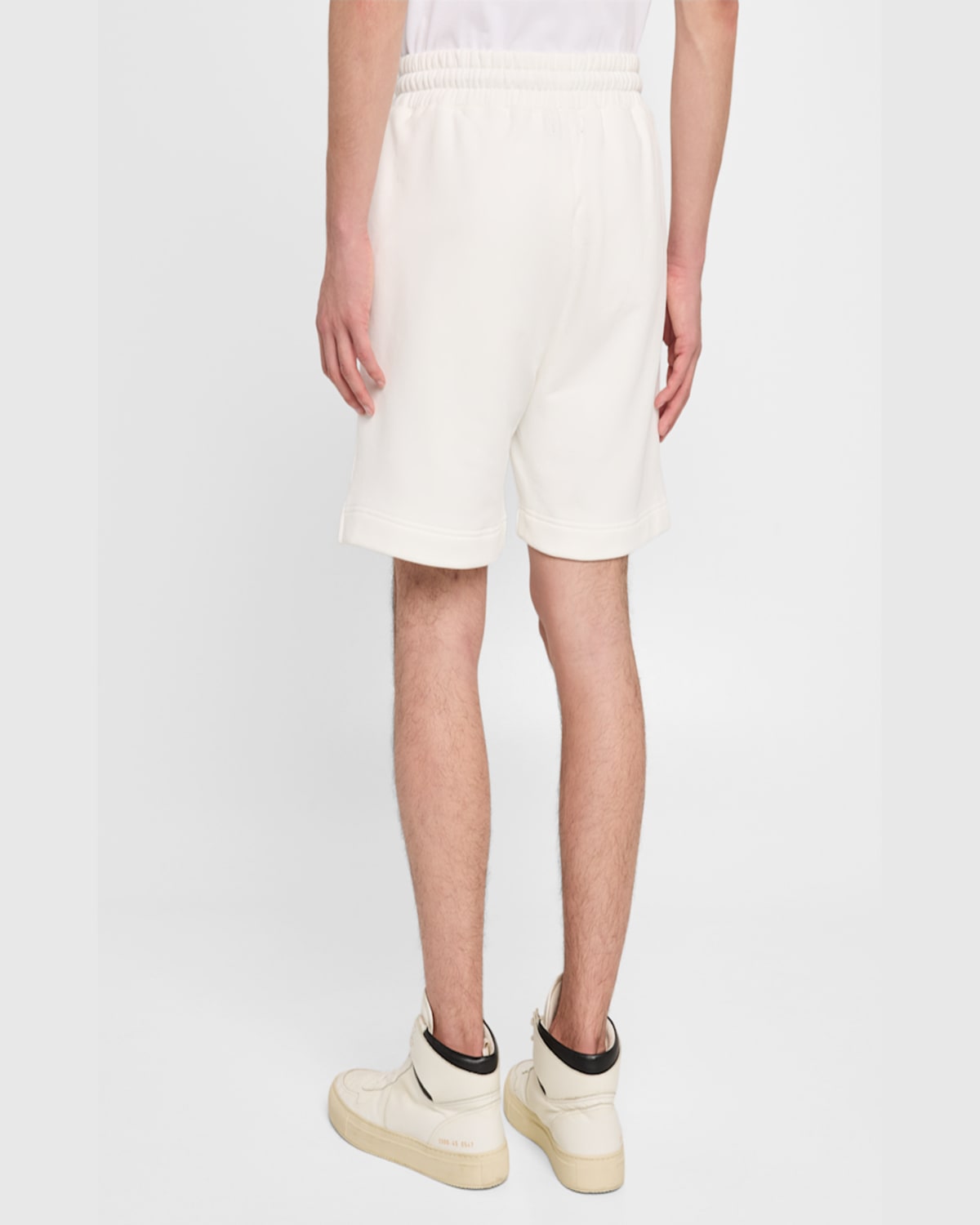 Rta Men's Clyde Cotton Shorts In White Wheel Spin