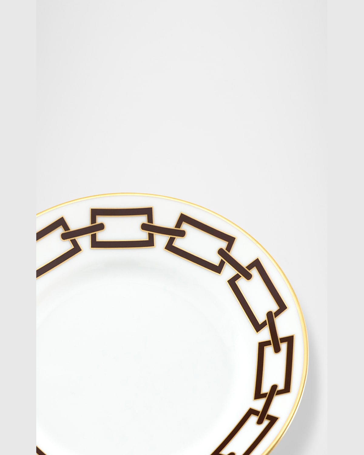 Ginori 1735 Catene Ebano Flat Bread Plate In Catene Ebano