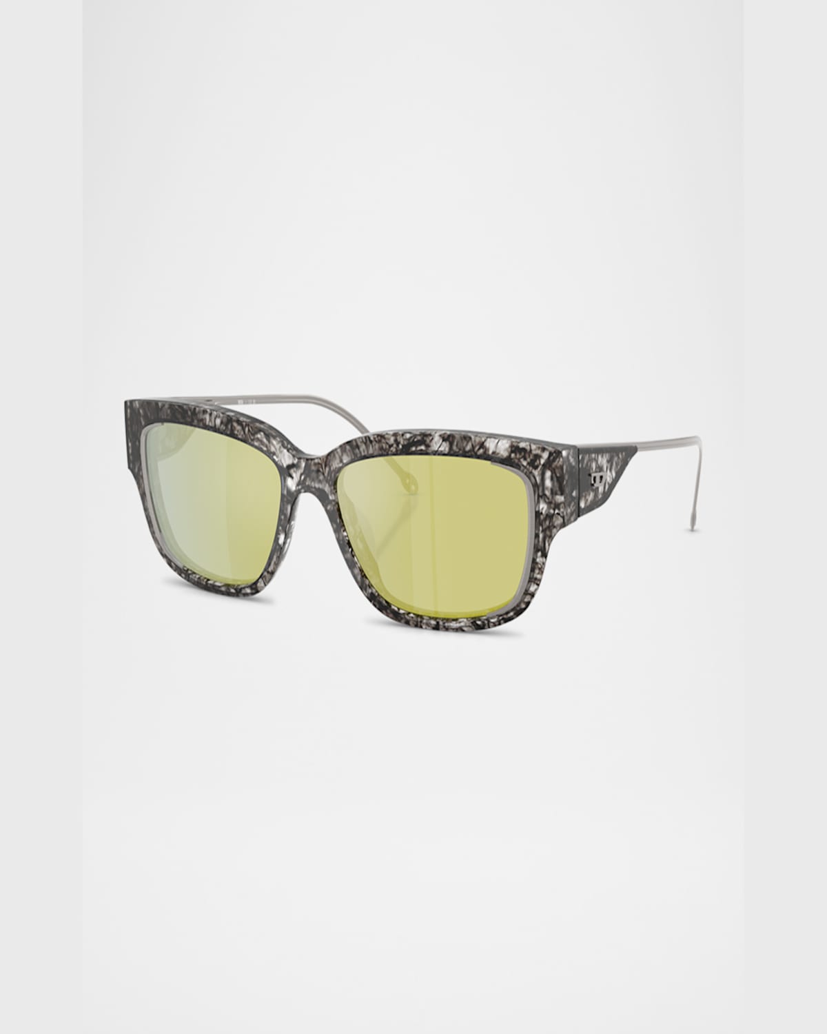 Diesel Men's Dl2002mu Rectangular Sunglasses In Violet