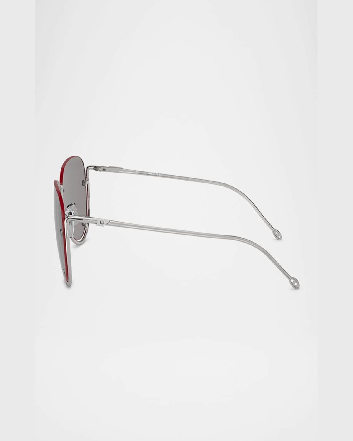 Diesel Men's Dl1003 Aviator Sunglasses In Shiny Silver