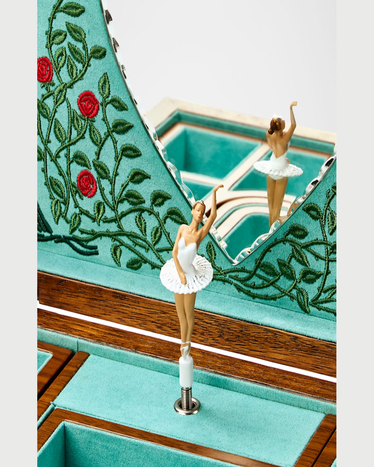 Wolf Ballet Sleeping Beauty Musical Jewelry Box In Walnut Wood