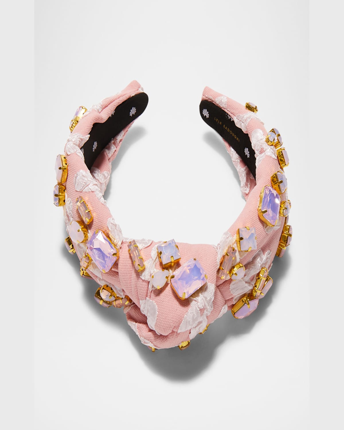 Lele Sadoughi Knotted Candy Crystal Headband In Blush Melon 650