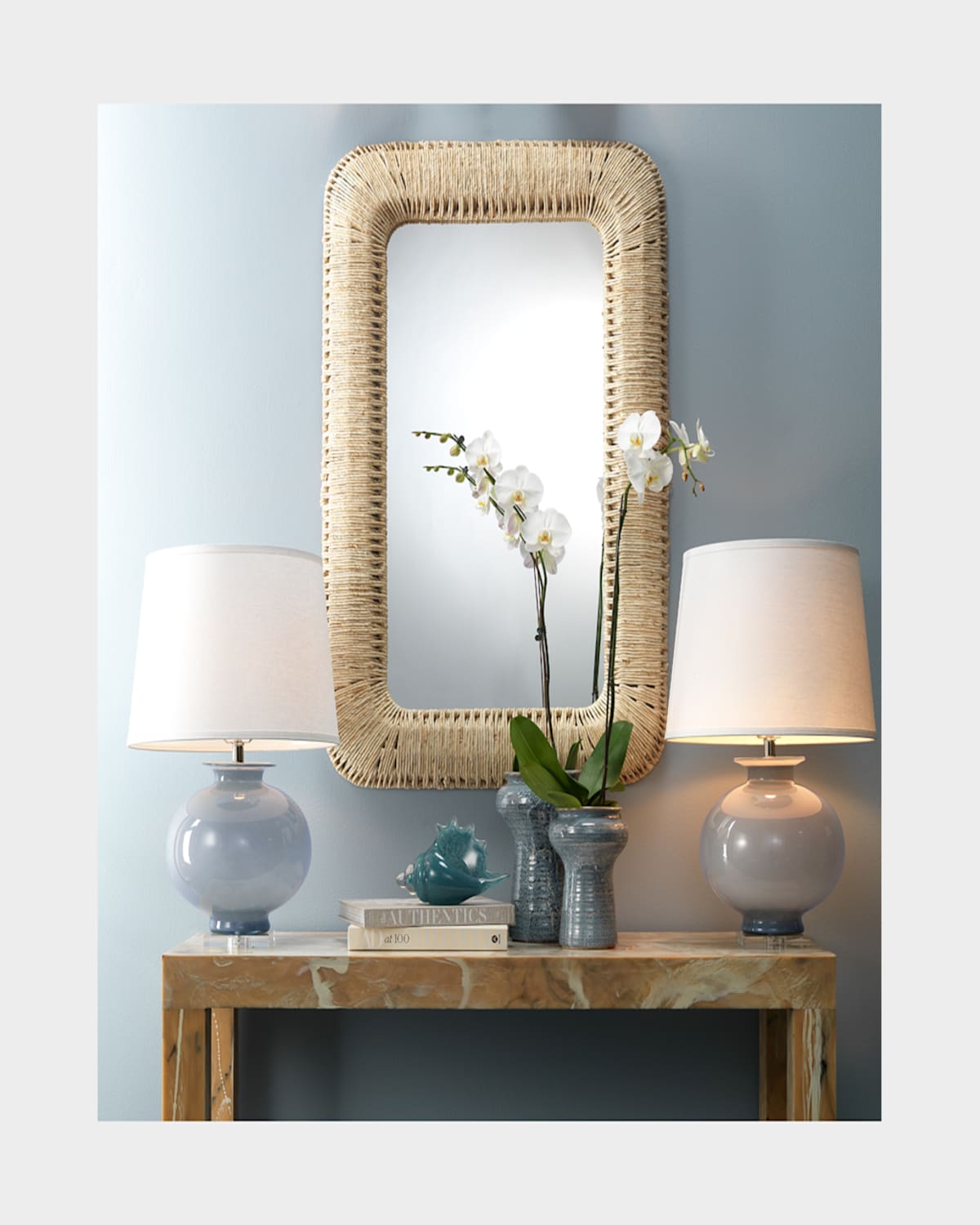 Jamie Young Heirloom 26.5" Table Lamp In Blue